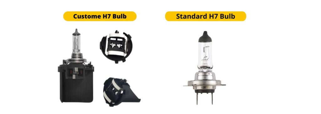 H7 headlight bulb