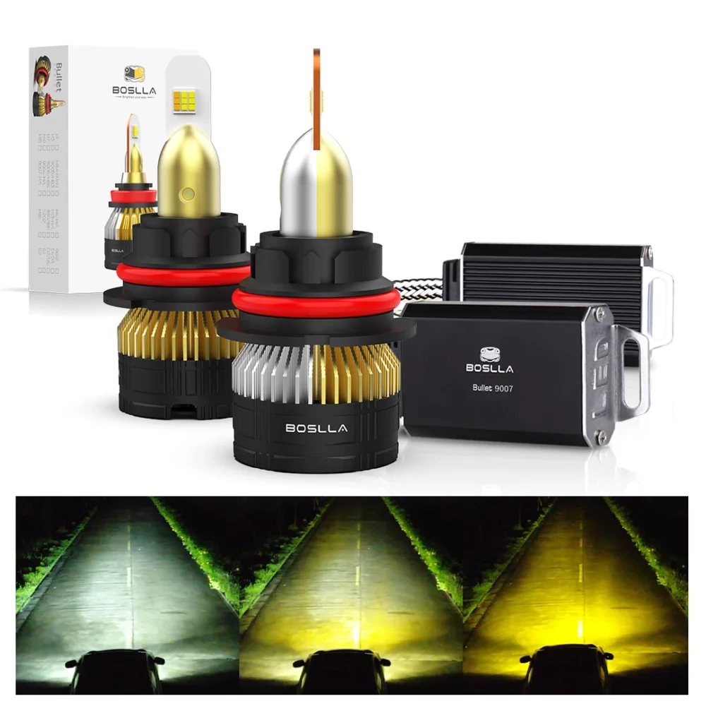9007 LED LIGHT BULB 3 COLORS BOSLLA 05