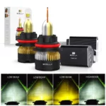 BOSLLA 3 Colors 9007 HB5 LED Headlight Bulb 6500K 4300K 3000K | B4 Series, 2 Bulbs