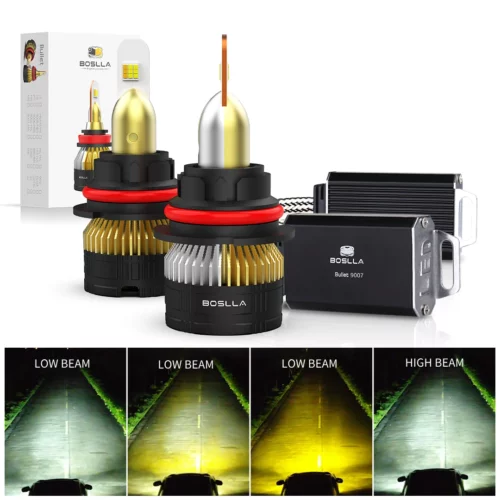 9007 LED Headlight Bulb White & Yellow - Boslla