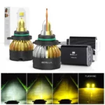 BOSLLA 3 Colors 9012 LED Headlight Bulb 6500K 4300K 3000K | B4 Series, 2 Bulbs
