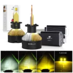 H1 Headlight Bulbs 6500K/4300K/3000K 3 Colors 2 Pcs