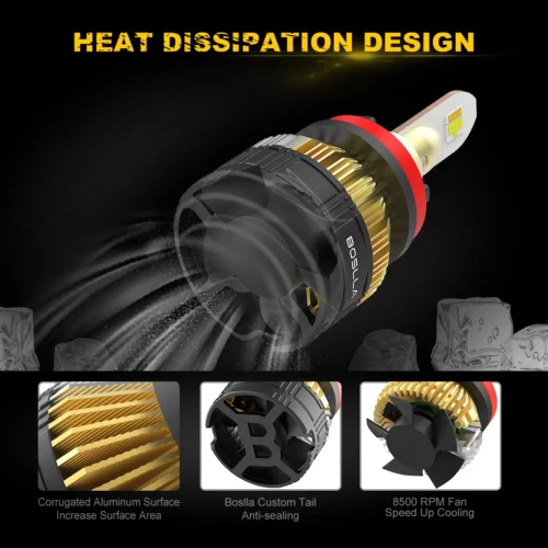 H11 LED LIGHT BULB 3 COLORS BOSLLA