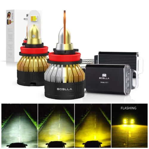 H11 LED Headlight Bulb White & Yellow - Boslla