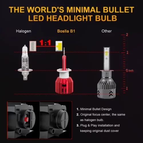 H1 led headlight bulb, led headlight bulb