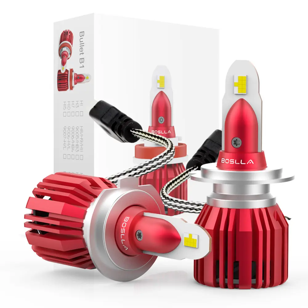 H7 Headlight Bulbs 100 Watt 12000 Lumens - Boslla