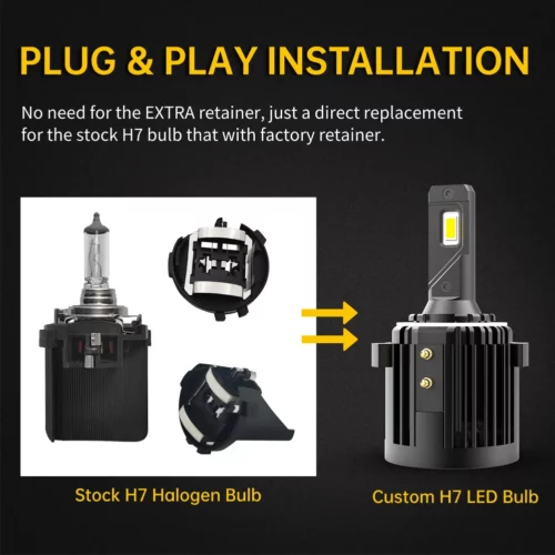 custom h7 led bulb for jetta golf