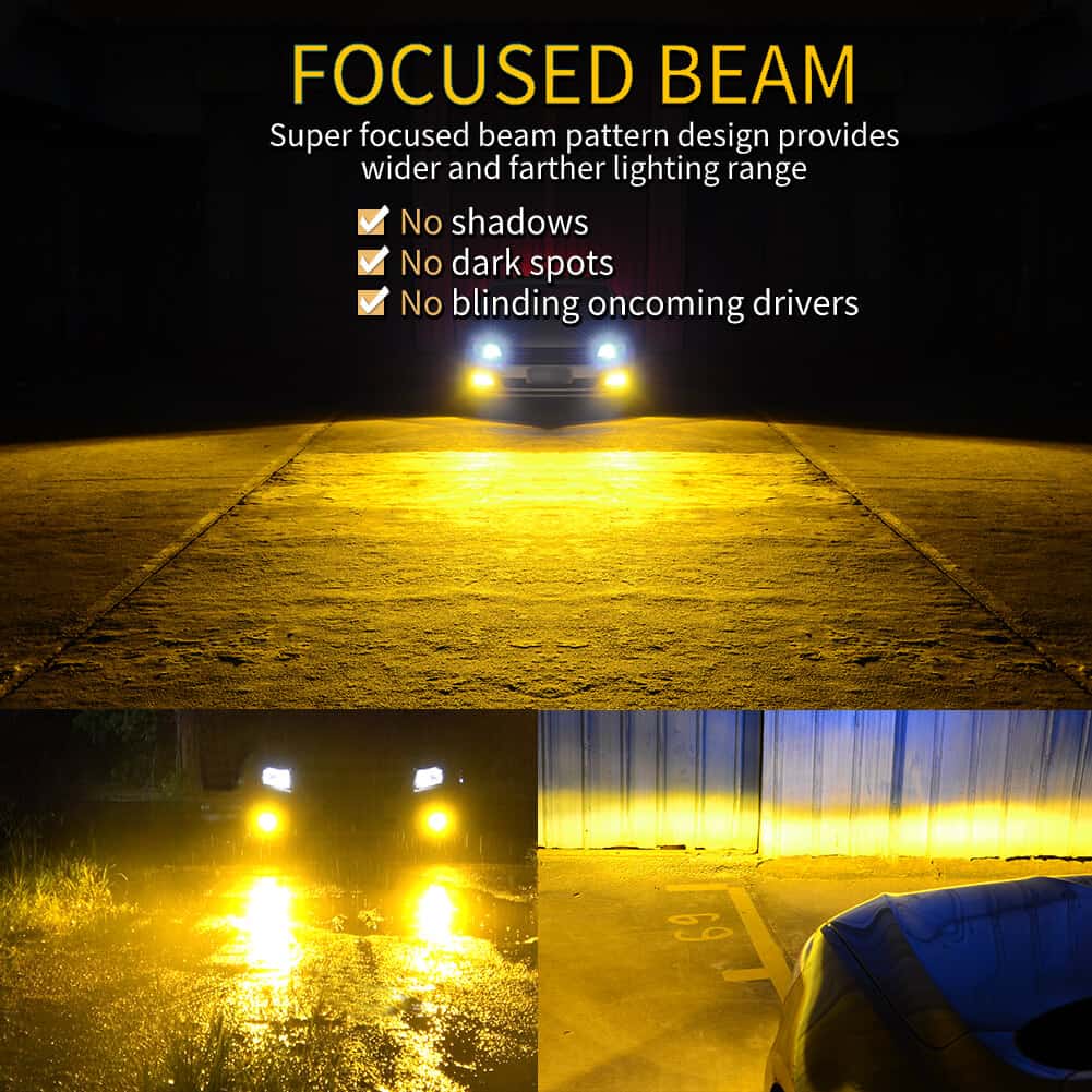 LED HEADLIGHT BULB 6500K 4300K 3000K WHITE YELLOW