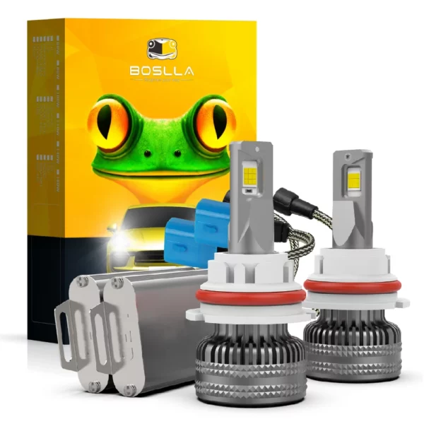 BOSLLA 9007 LED Headlight Bulbs 100W 12000LM 6500K White | 2 Bulbs