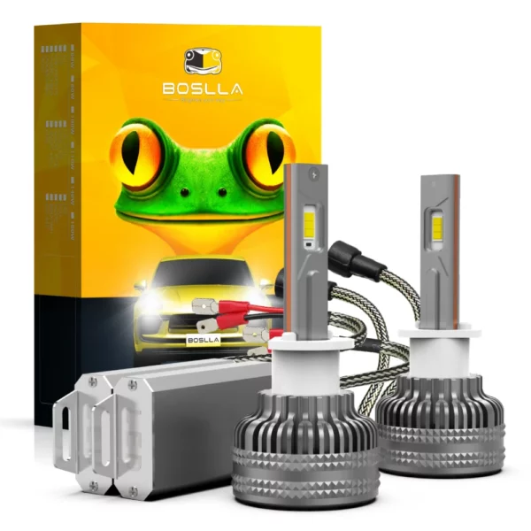 BOSLLA H1 LED Headlight Bulbs 100W 12000LM 6500K White | 2 Bulbs
