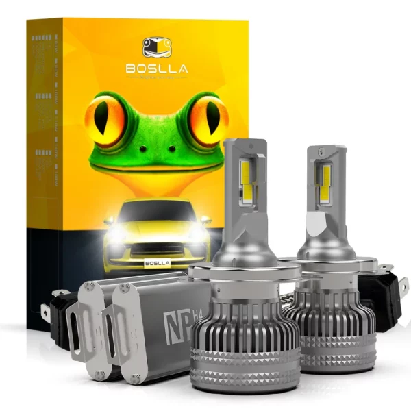 BOSLLA H4 LED Headlight Bulb 100W 12000LM 6500K White | 2 Bulbs