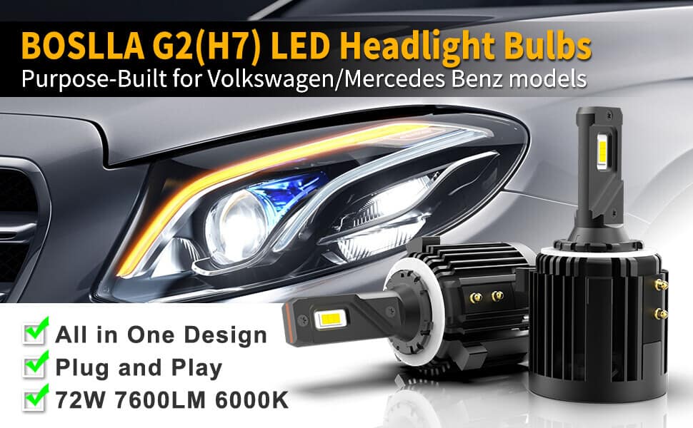 h7 led bulbs for VW Golf GTI Passat Mercedes-Benz Metris