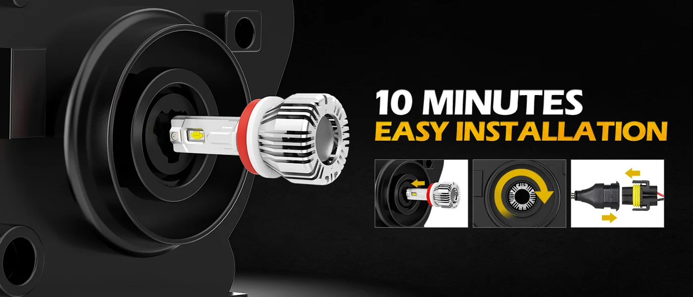 H1 LED Headlight Bulbs |110W 13200LM 2 Bulbs 20 110W 13200LM LED HEADLIGHT BULBS
