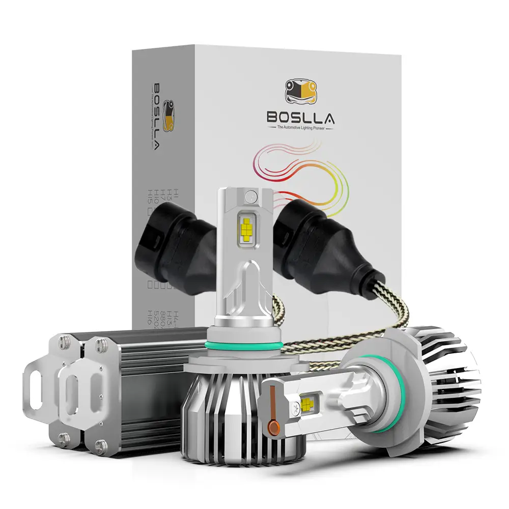 80W H7 LED Headlight Bulb 9600LM 6500K White - Boslla