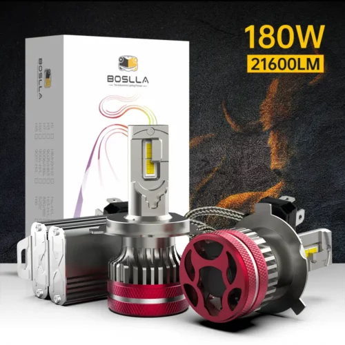 H4 LED Headlight Bulbs 180W 21600LM 6500K White - Boslla