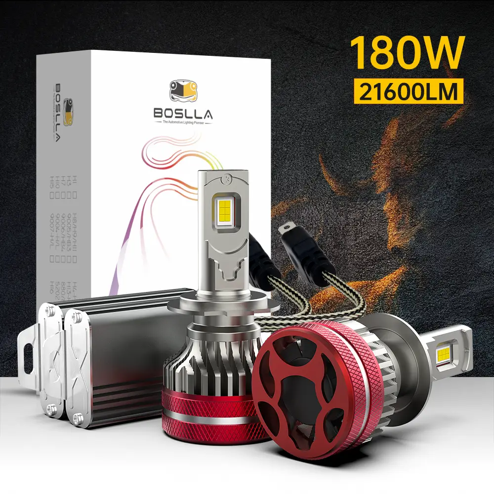 H7 LED Headlight Bulbs 180W 21600LM 6500K White | 2 Bulbs