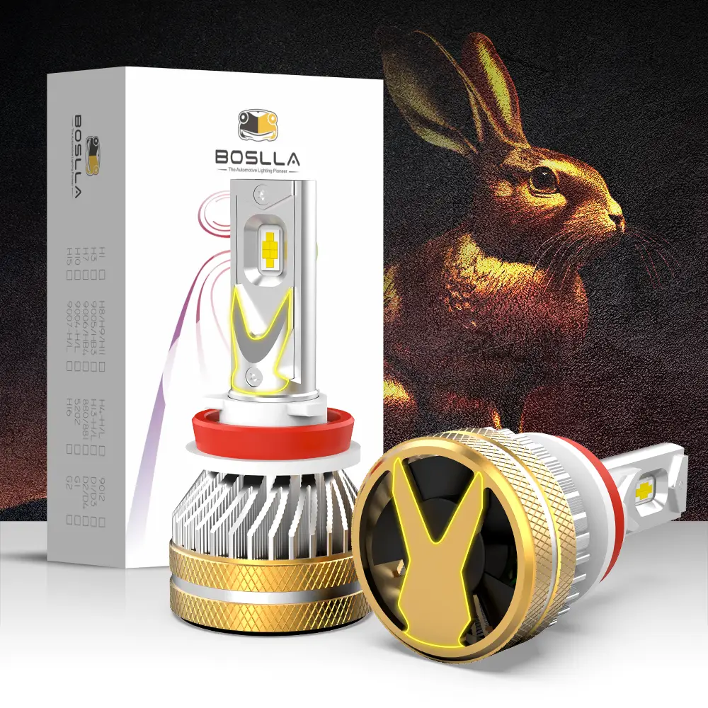 3 Colors H11 H8 H9 LED Headlight Bulb 6500K 4300K 3000K | Boslla B4 Series,  2 Bulbs