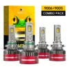 9006 9005 LED Headlight Bulbs 180W 21600LM 6500K White | 4 Bulbs