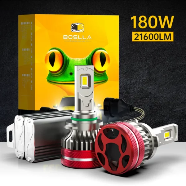 9006 LED Headlight Bulbs 180W 21600LM 6500K White | 2 Bulbs