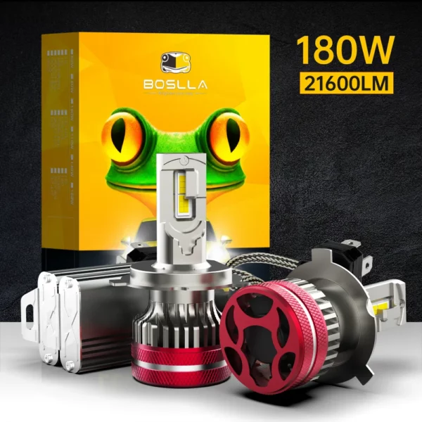 H4 LED Bulbs 21600LM 180W 6500K White (Pair)