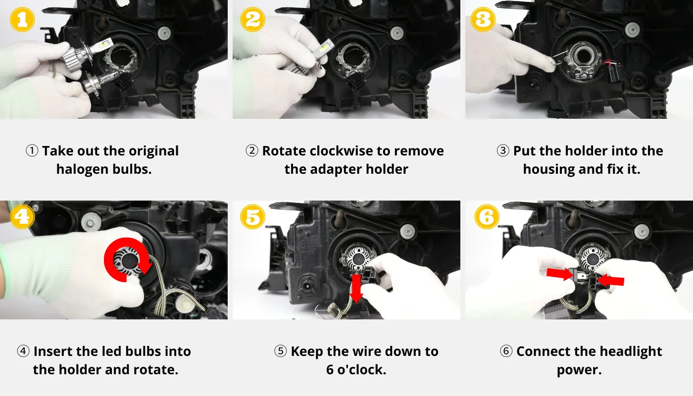 How to Install Boslla 140W LED Headlight Bulbs - Boslla