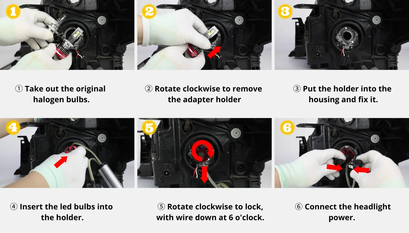 H7 LED Headlight Bulb - Installation Guide 