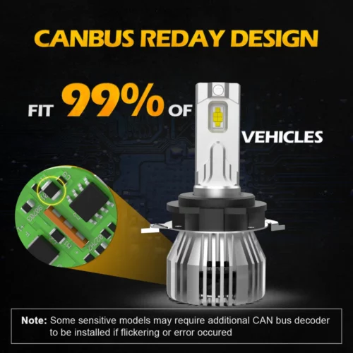 110W 13200LM H7 4 LED HEADLIGHT BULBS 12