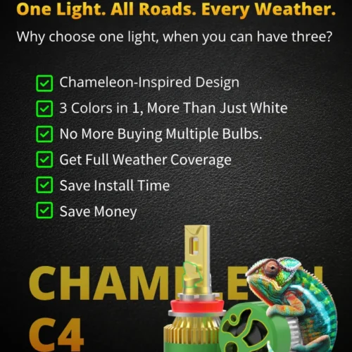 Boslla Chameleon 3 Colors LED Headlight Bulb