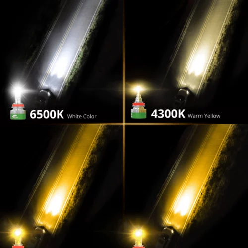 2-Boslla Chameleon 3 Colors LED Headlight Bulb