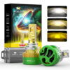 9005 LED Headlight Bulbs White Warm White Yellow 3 Color Changing