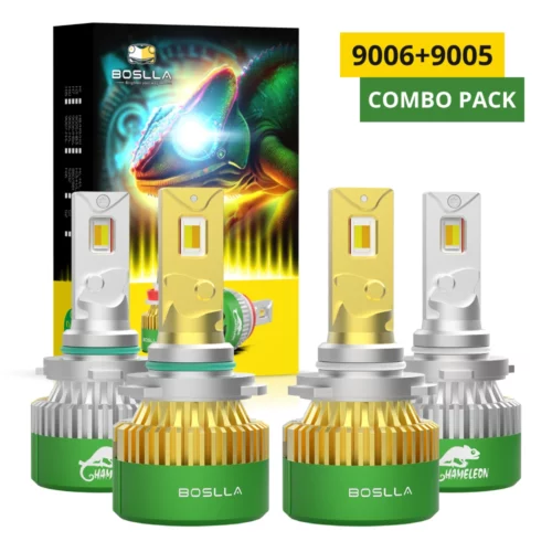 BOSLLA 9006 9005 LED HEADLIGHT BULB 100W 3 COLORS