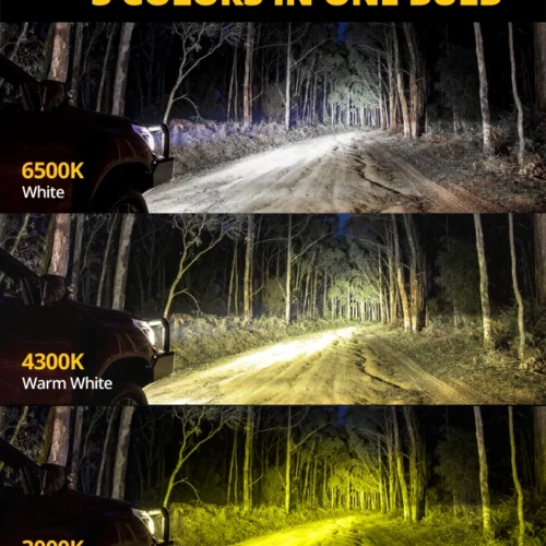 Boslla B4 3 Color Changing LED Headlight Bulb