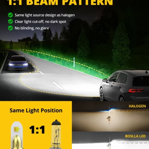 Boslla B4 3 Color Changing LED Headlight Bulb