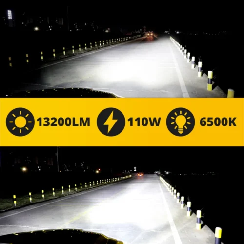 BOSLLA LED HEADLIGHT BULBS 110 WATTS 13200 LUMENS