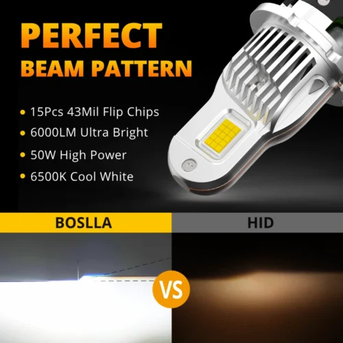 BOSLLA D2 D2R D2S HID TO LED HEADLIGHT BULBS