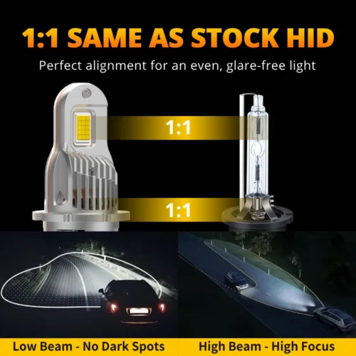 BOSLLA D2 D2R D2S HID TO LED HEADLIGHT BULBS