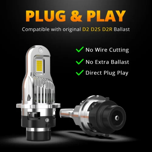 BOSLLA D2 D2R D2S HID TO LED HEADLIGHT BULBS
